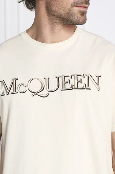 T-shirt LOGO EMB | Regular Fit Alexander McQueen κρεμώδες