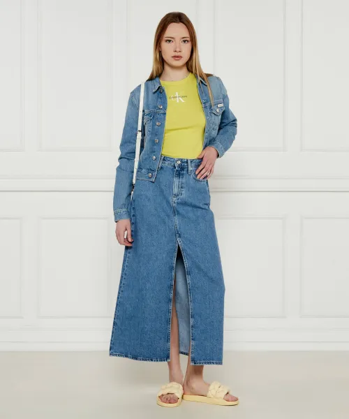 Top | Slim Fit Calvin Klein Jeans πράσινο ασβέστη