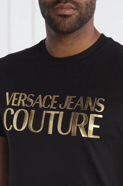 T-shirt MAGLIETTA | Slim Fit Versace Jeans Couture μαύρο