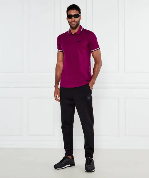 Πόλο Paul BOSS GREEN | μωβ Slim Fit stretch 50506193