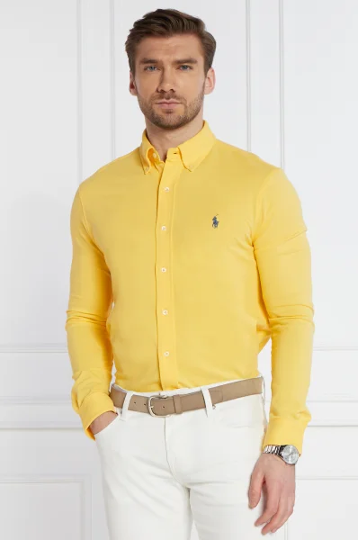 πουκάμισο | regular fit | pique POLO RALPH LAUREN κίτρινο