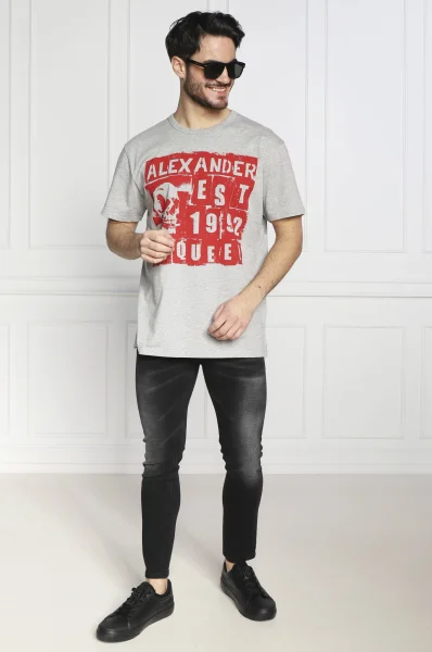 T-shirt | Regular Fit Alexander McQueen γκρί