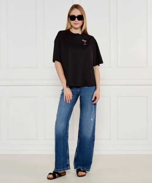 T-shirt C_Eboyfriend_4 | Oversize fit BOSS ORANGE μαύρο