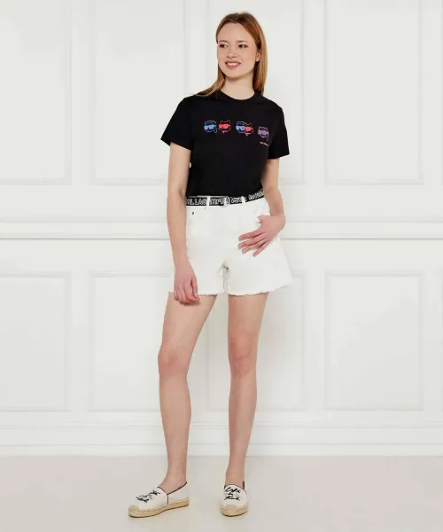 T-shirt IKON | Regular Fit Karl Lagerfeld μαύρο