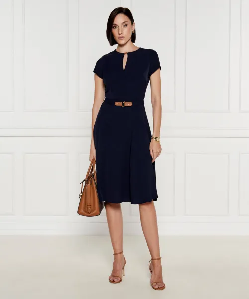 Φόρεμα με ζώνη LAUREN RALPH LAUREN ναυτικό μπλε