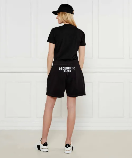 Σορτς | Oversize fit Dsquared2 μαύρο