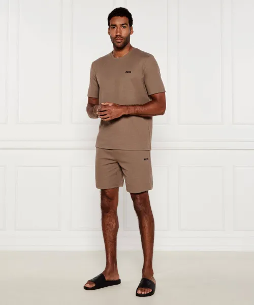 Σορτς Waffle BOSS BLACK | καφέ Regular Fit 50535884