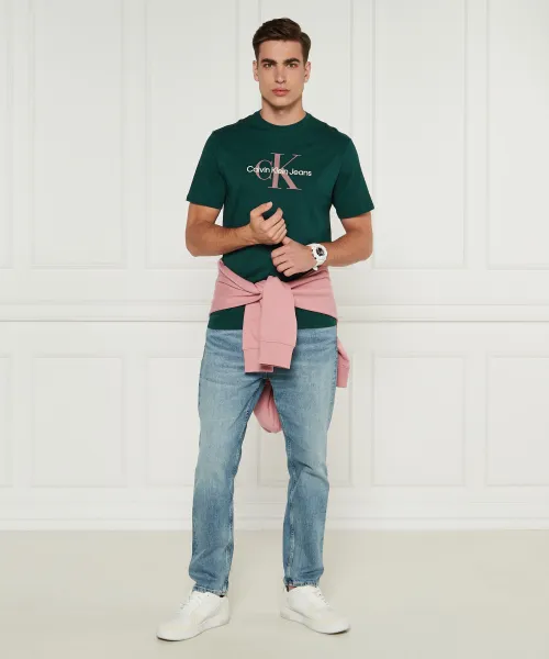 T-shirt | Regular Fit Calvin Klein Jeans πράσινο μπουκαλιού