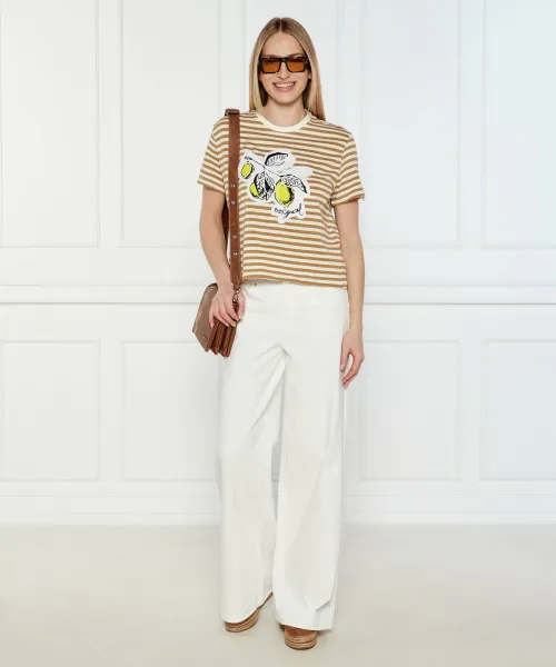 T-shirt LEMON | Regular Fit Desigual μπεζ