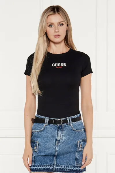 T-shirt | Slim Fit Guess Jeans μαύρο