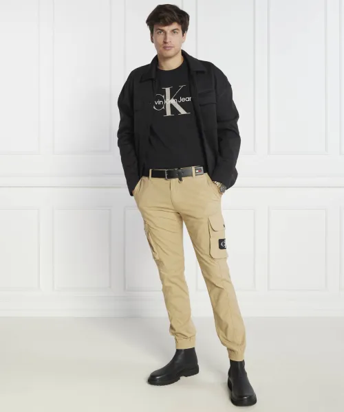 T-shirt | Slim Fit Calvin Klein Jeans μαύρο