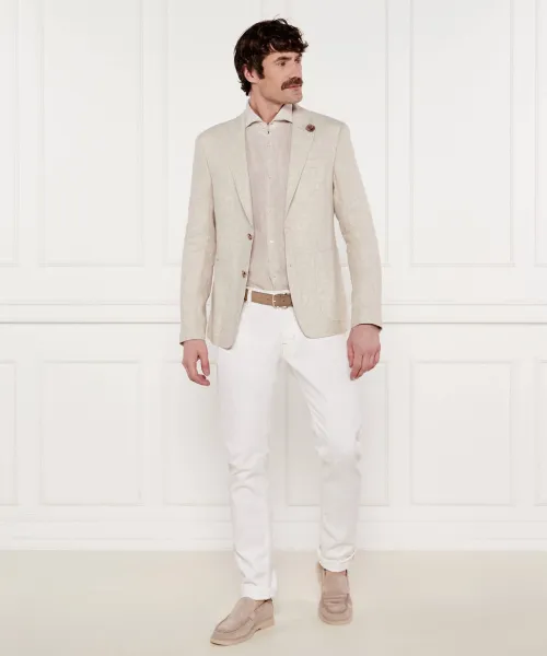 Λινό σακάκι Hoverest12 | Slim Fit Joop! μπεζ