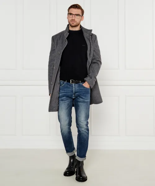 Μάλλινος πουλόβερ Ebacio | Regular Fit BOSS BLACK μαύρο