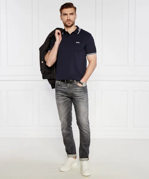 Πόλο Paul | Slim Fit | stretch BOSS GREEN ναυτικό μπλε