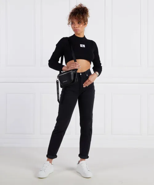 Πουλόβερ | Cropped Fit Calvin Klein Jeans μαύρο