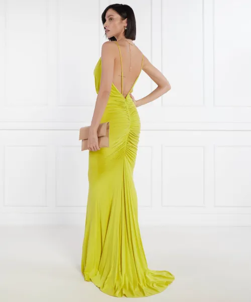 Φόρεμα Elisabetta Franchi πράσινο ασβέστη