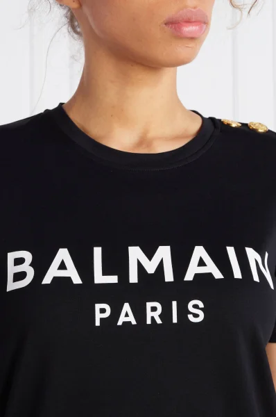 T-shirt PRINTED | Regular Fit Balmain μαύρο