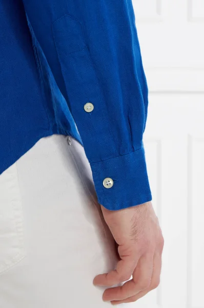 Λινό πουκάμισο | Slim Fit POLO RALPH LAUREN σκούρο μπλε 