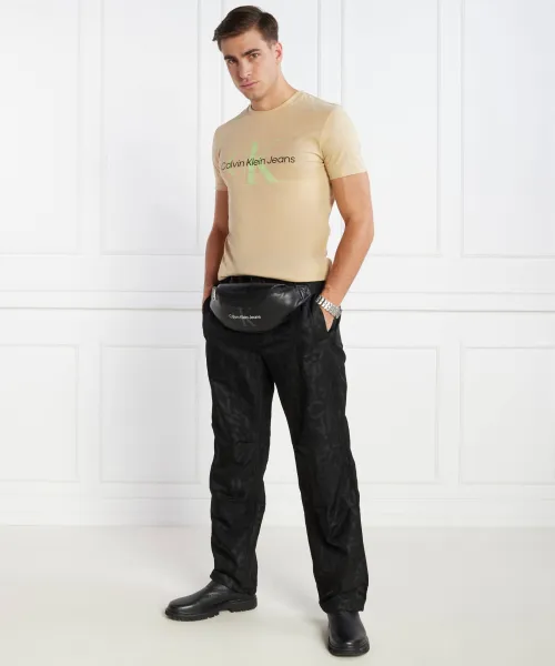 T-shirt | Slim Fit Calvin Klein Jeans μπεζ