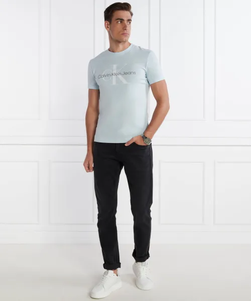 T-shirt | Slim Fit Calvin Klein Jeans χρώμα του ουρανού