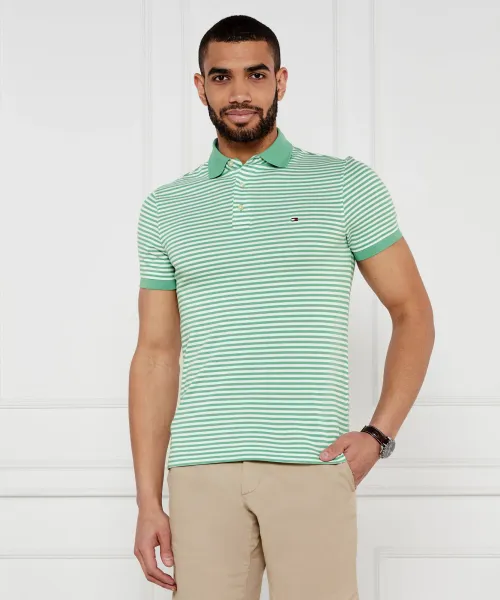 Πόλο | Slim Fit | pique Tommy Hilfiger πράσινο