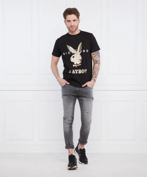 T-shirt JOHN RICHMOND X PLAYBOY | Regular Fit John Richmond μαύρο