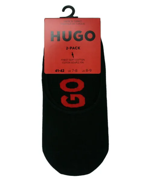 Κάλτσες 2 pack 2P SL LOGO CC Hugo Bodywear μαύρο