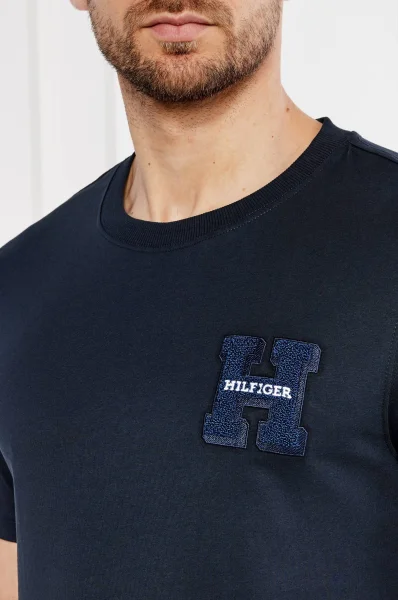 T-shirt BOUCLE H EMBRO | Regular Fit Tommy Hilfiger ναυτικό μπλε