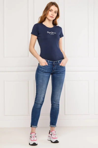 t-shirt new virginia | slim fit Pepe Jeans London ναυτικό μπλε