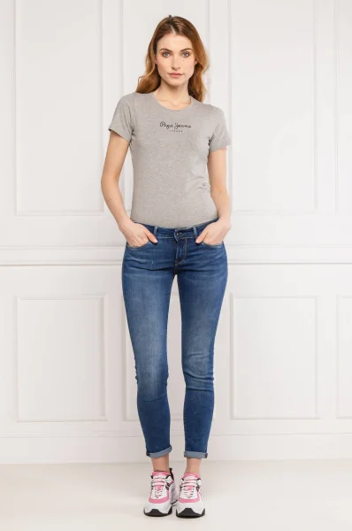 t-shirt new virginia | slim fit Pepe Jeans London γκρί