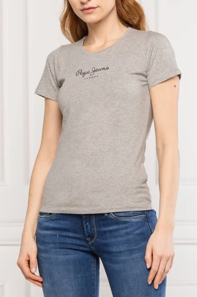 t-shirt new virginia | slim fit Pepe Jeans London γκρί