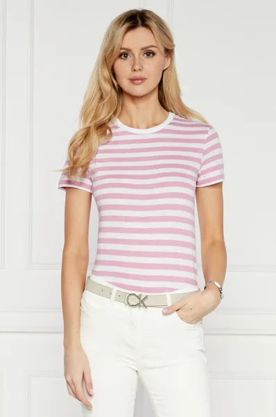 T-shirt C_Esla_Striped | Regular Fit BOSS ORANGE ροζ
