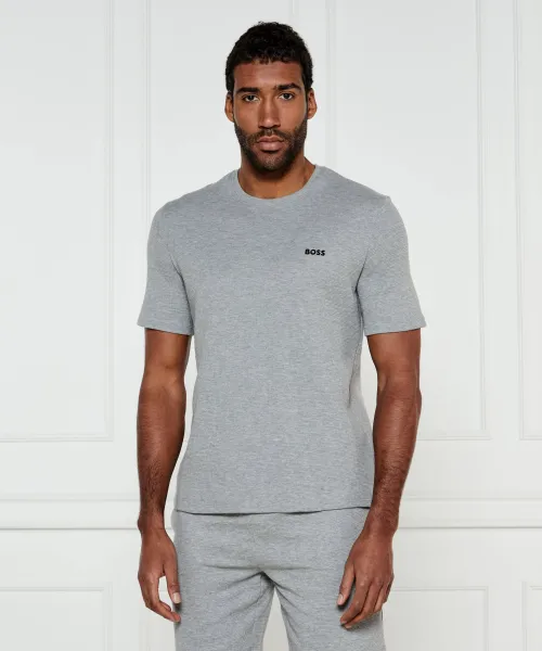 T-shirt Waffle BOSS BLACK | γκρί Regular Fit 50535891