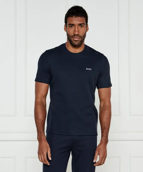 T-shirt Waffle BOSS BLACK | ναυτικό μπλε Regular Fit 50535891