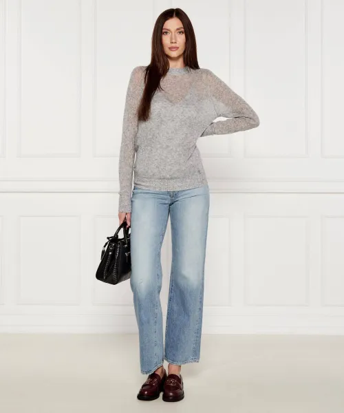 Πουλόβερ + τοπ IZABELLA GUESS | γκρί Regular Fit με την προσθήκη μαλλιού W5RR06 Z3HQ0