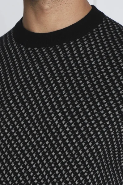 μάλλινος πουλόβερ lacrimo | regular fit BOSS BLACK μαύρο