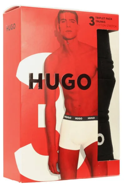 Boxer 3-pack TRUNK TRIPLET PACK Hugo Bodywear μαύρο