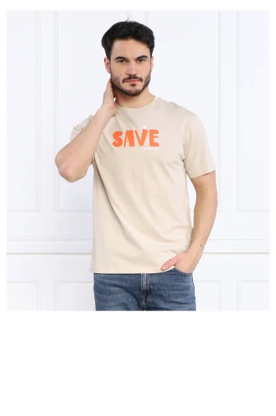 T-shirt BATU | Regular Fit Save The Duck μπεζ