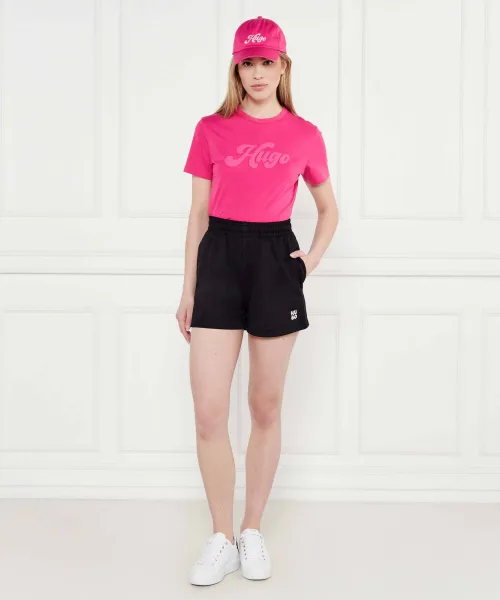 T-shirt Damacia_4 | Regular Fit HUGO ροζ