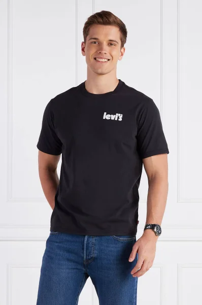T-shirt POSTER CAVI | Regular Fit Levi's μαύρο