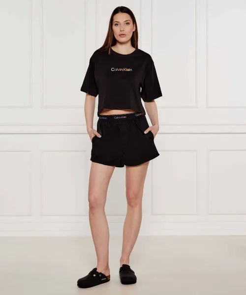 Πανω μεροσ πιτζαμασ | Cropped Fit Calvin Klein Underwear μαύρο
