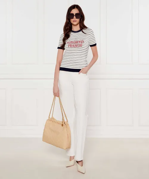 T-shirt Elisabetta Franchi | ναυτικό μπλε Slim Fit MK80T52E2