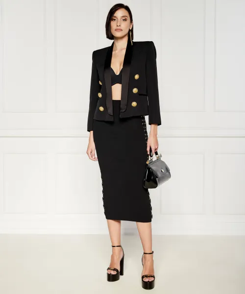 Μάλλινος σακάκι | Regular Fit Balmain μαύρο