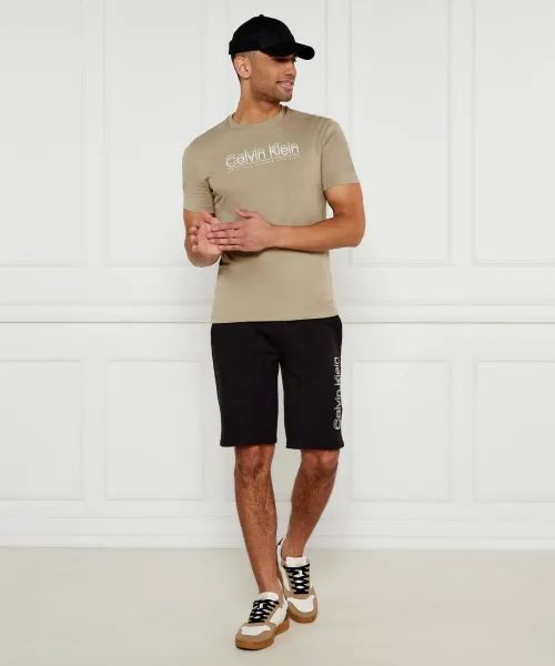 T-shirt | Regular Fit Calvin Klein μπεζ