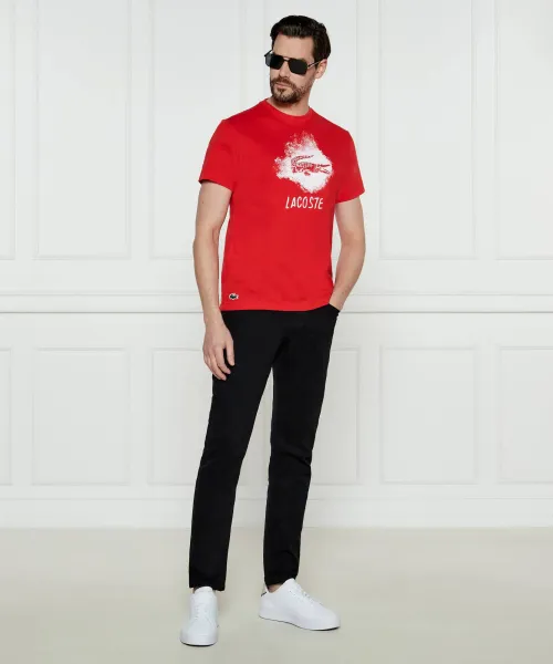 T-shirt Ultra Dry Graphic | Regular Fit Lacoste κόκκινο