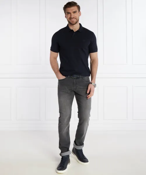 Πόλο Passenger | Slim Fit BOSS ORANGE ναυτικό μπλε