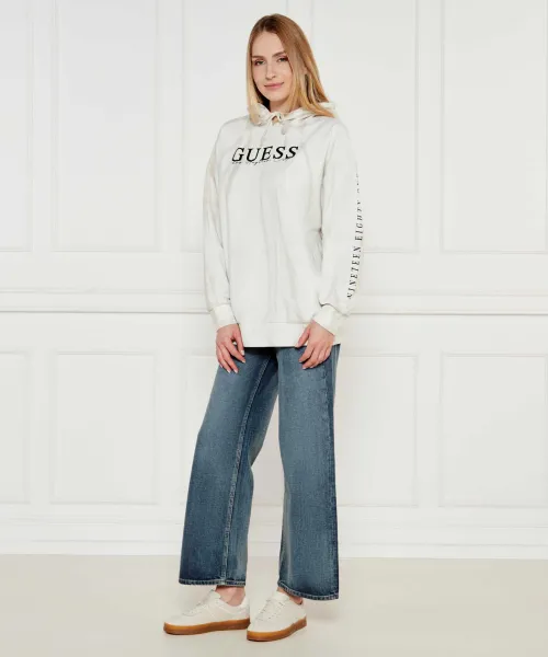 Μπλούζα | Relaxed fit GUESS ACTIVE μπεζ