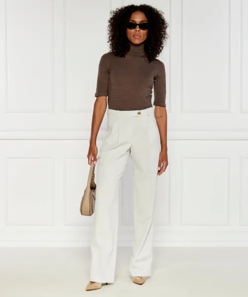 Μάλλινο πουλόβερ | Slim Fit Max Mara Leisure καφέ