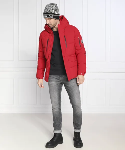 T-shirt SAFFORD | Slim Fit GUESS μαύρο