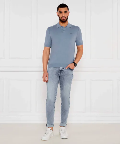 Πόλο Asac_P | Regular Fit BOSS ORANGE μπλέ